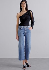 Agolde HARPER CROP - Sirgete säärtega teksad - dark blue
