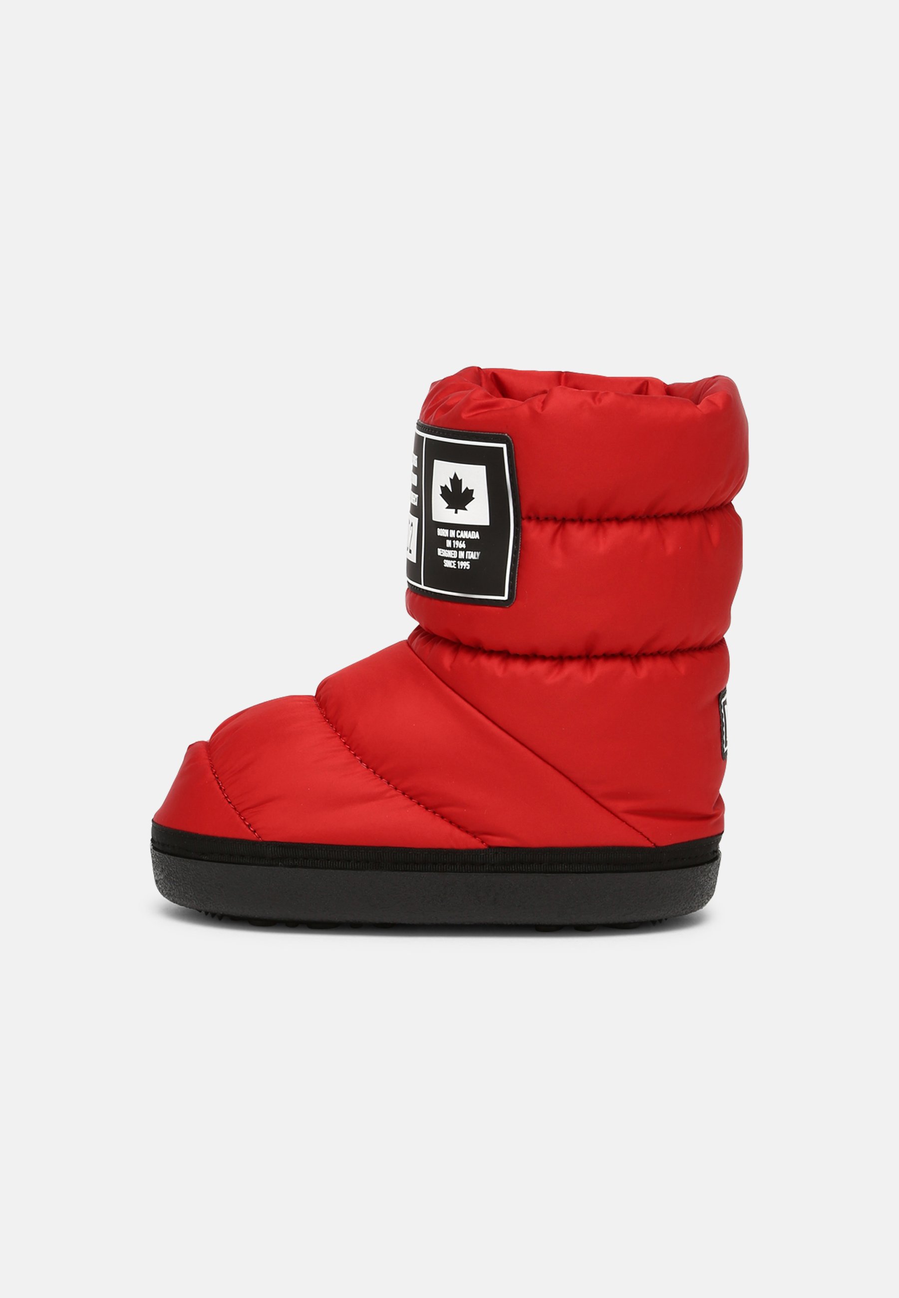 red winter boots