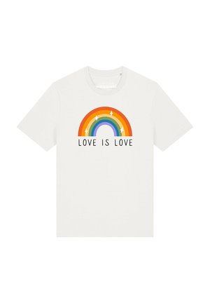 watapparel, LOVE IS LOVE UNISEX - T-Shirt print - off white