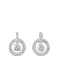 CHICAGO SMALL PENDANT EAR - Örhänge - s clear