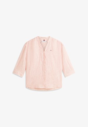 Tommy Hilfiger, RELAXED FIT PURE HALF SLEEVE - Blusa - chalk stp ecru fireworks