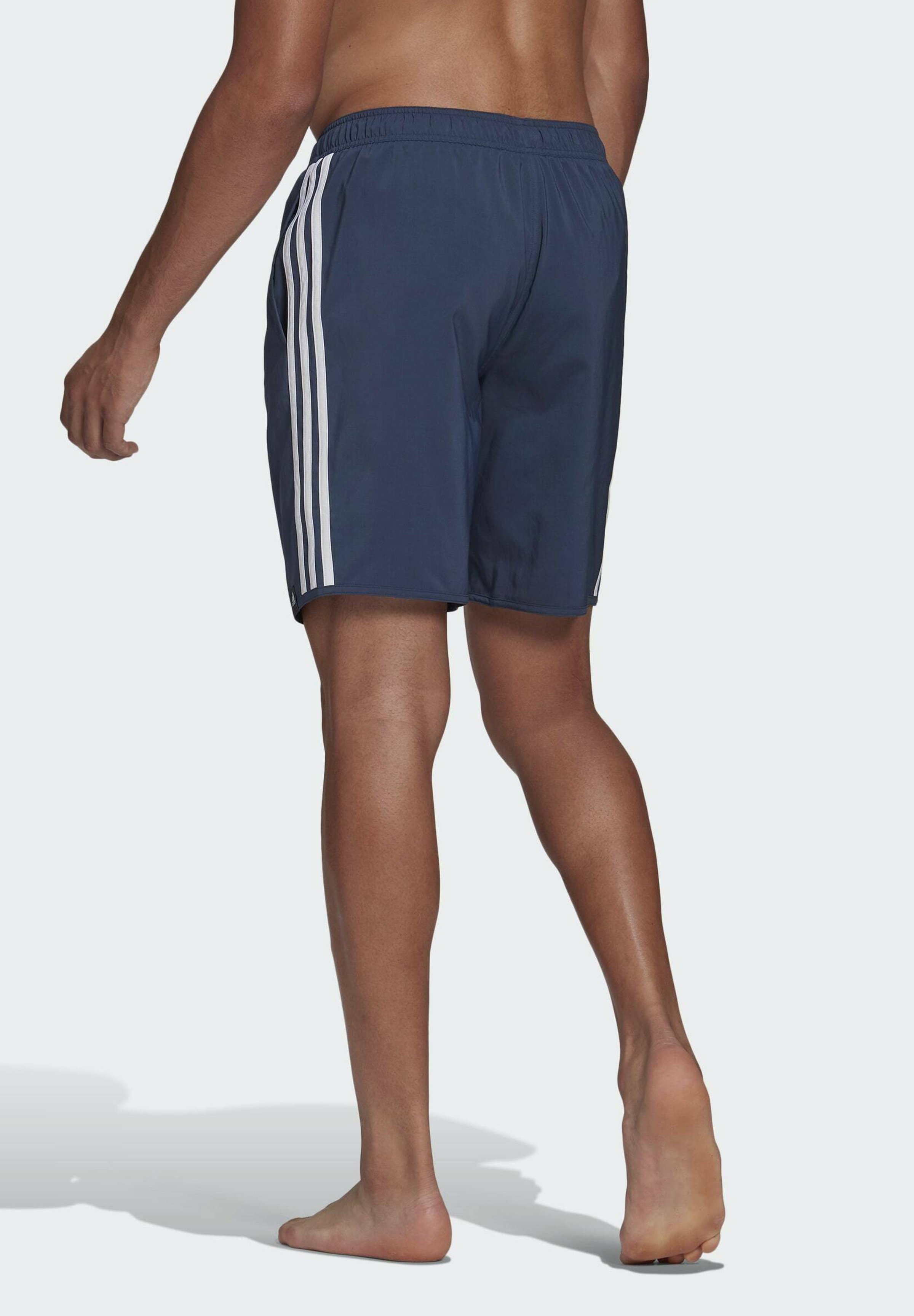 adidas three stripe swim shorts