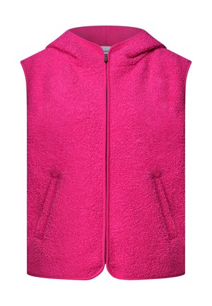 Street One, HOODED TEDDY VEST WITH ZIPPER - Veste sans manches - magenta dream
