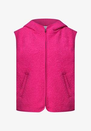 Street One, HOODED TEDDY VEST WITH ZIPPER - Veste sans manches - magenta dream