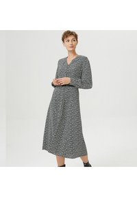 Smart and Joy À ENCOLURE V, IMPRIMÉ FLEUR ET CEINTURE AJOUTÉE - Robe de jour - noir