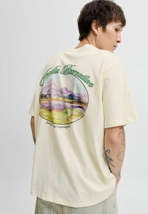 Jack & Jones Potiskana majica - antique white