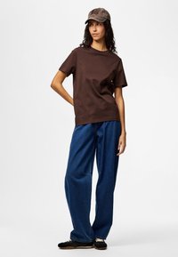 Pieces PCRIA SOLID TEE  - T-Shirt basic - hot fudge