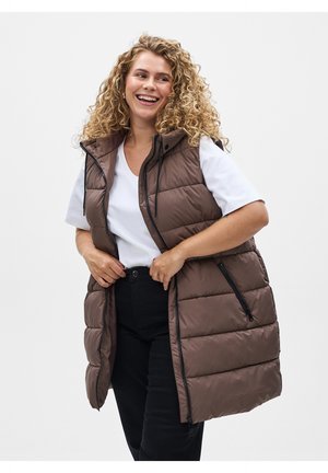 Zizzi, MIT KAPUZE - Vesta - coffee quartz