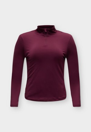Even&Odd active by Zalando, ESSENTIAL TRAINING LONG SLEEVE RAGLAN TOP WITH 1/4 ZIP - T-shirt à manches longues - bordeaux
