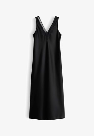 someday., SATIN LACE MIDI - Jurk - black