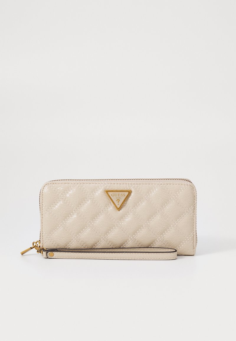 Guess GIULLY LARGE ZIP AROUND - Plånbok - almond
