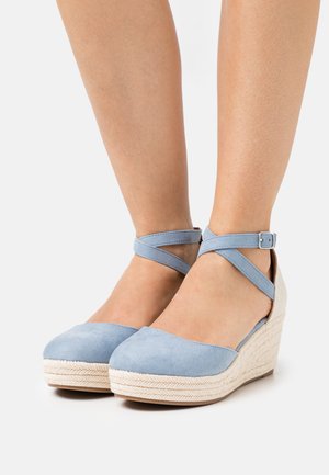 COMFORT - Platform heels - light blue