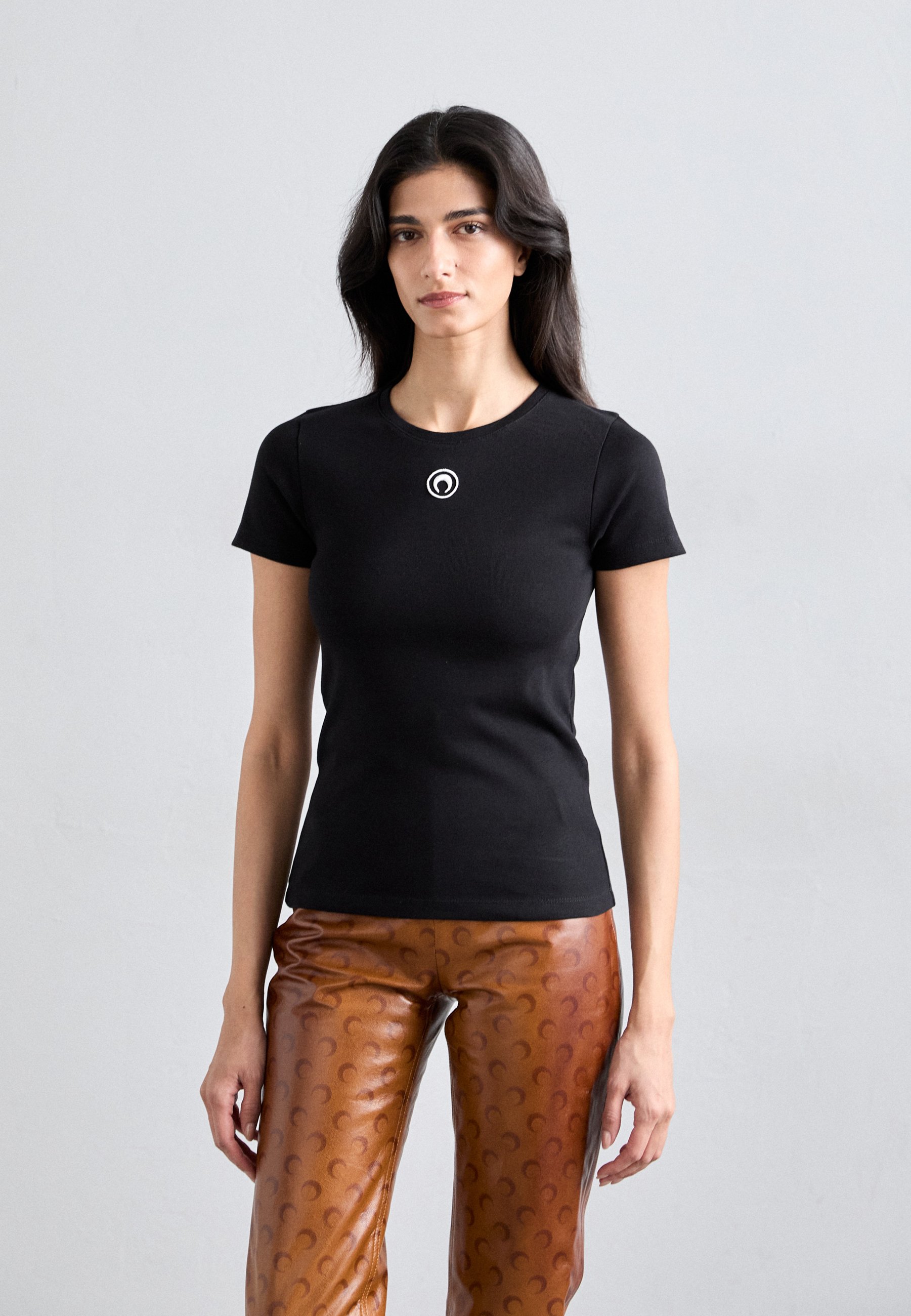 MARINE SERRE MOON LOGO BABY FIT - Basic T-shirt - black - Zalando