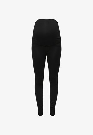 Mustad raseduslegginid kõrge elastse vöökohaga, valmistatud pehmest ja venivast kangast, külgedel volangiga mugavuse ja istuvuse tagamiseks.