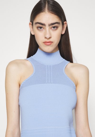 Hervé Léger OTTOMAN SHADOW STRIPE MIDI DRESS - Tubino - glacier