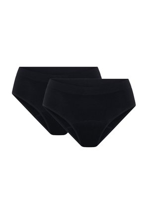 SEAMLESS PERIOD PANTY 2 PACK MODERATE FLOW - Menstruationsunterwäsche - black