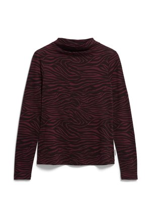 ARMEDANGELS CALUNAA ZEBRARAA - Langarmshirt - dark cranberry