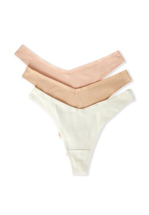 Etam, JOHN 3 PACK - Thong - light pink/beige/white