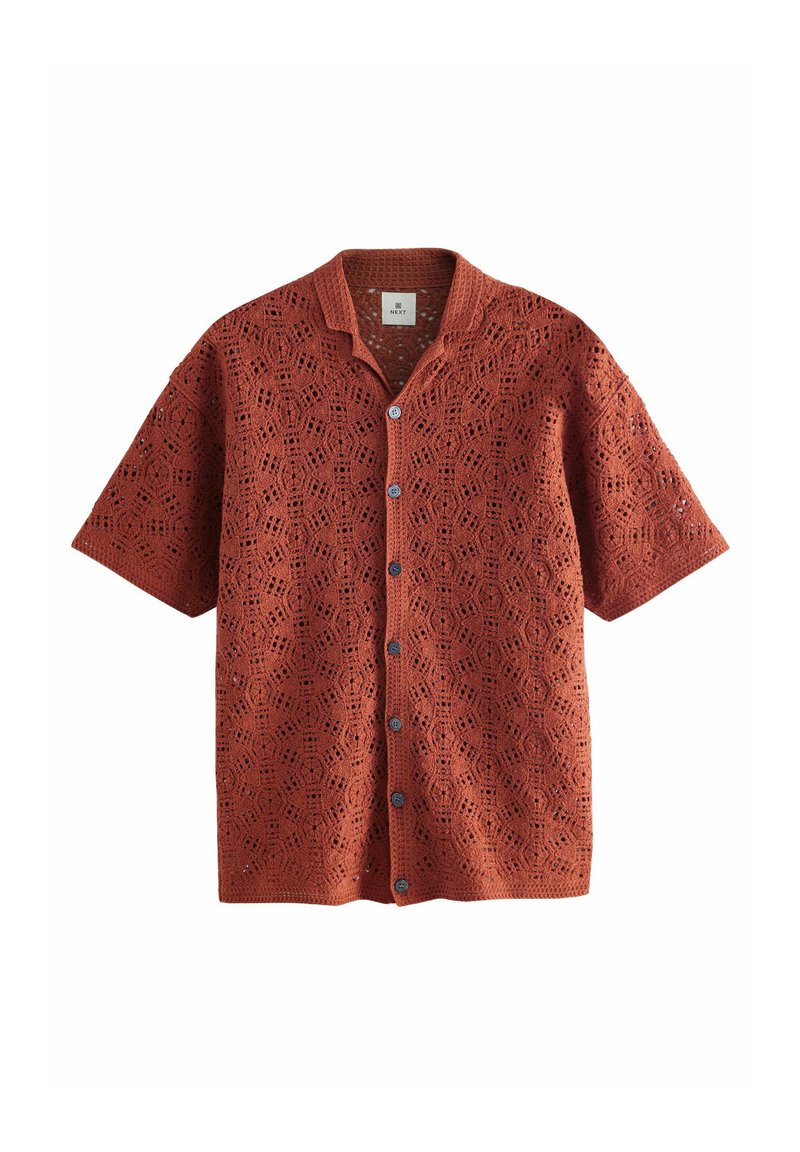 Next - RELAXED FIT RICH SHORT SLEEVE WITH CUBAN COLLAR - Shirt - rust red, Enlarge