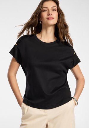 Elena Mirò T-SHIRT CON APPLICAZIONI METALLICHE - Blouse - nero