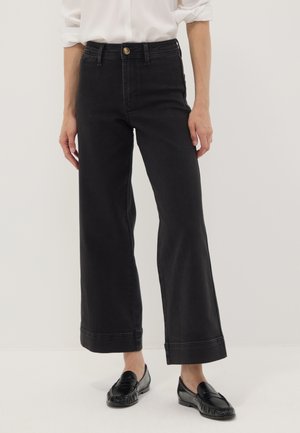 OVS, WIDE LEG JEANS - Jeans a zampa - black