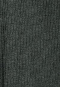 Dark green ribbed fabric with a soft texture, featuring vertical lines. The material appears smooth and consistent throughout.