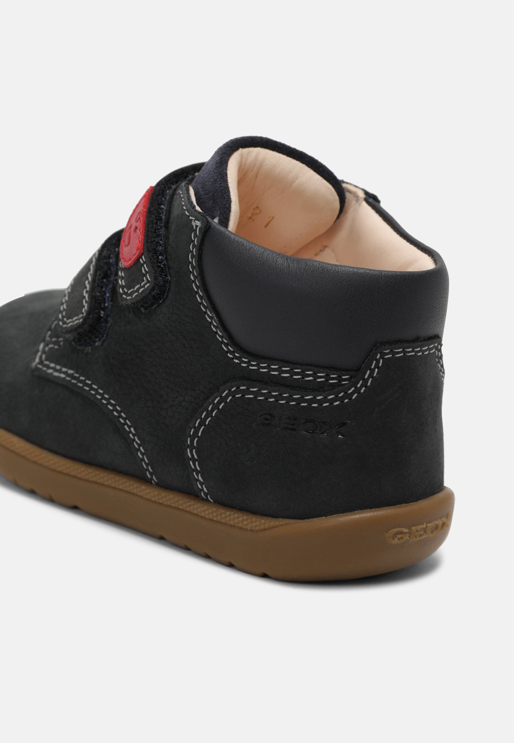 Geox Baby-Jungen Lauflernschuh 'Macchia Boy A' – Aus Leder/Velours, Mit Klettverschluss, Atmungsaktiv