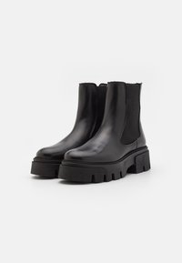 Zign LEATHER - Botine cu platformă - black