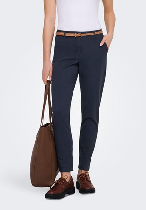 JDY, TROUSERS JDYCHICAGO WIDE LEG FIT TROUSERS - Chino-püksid - night sky