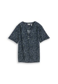 Niet geselecteerd, navy small leaves design