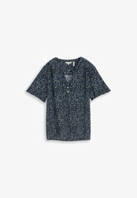 Niet geselecteerd, navy small leaves design