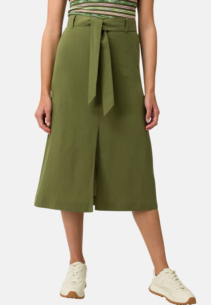 zero MIDI MIT SCHLITZ - A-linjainen hame - cypress