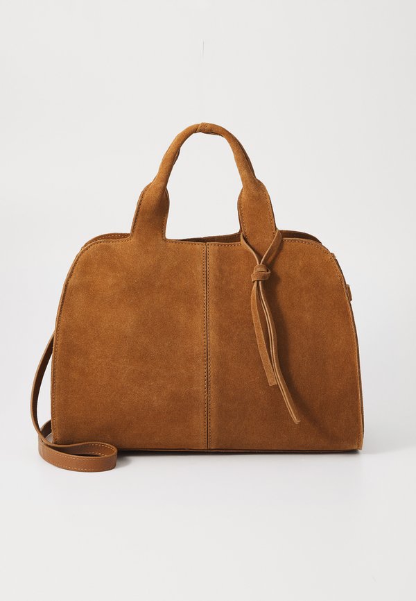 LEATHER MARGA - Handbag - cognac