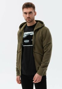 Ombre Felpa con zip - olive