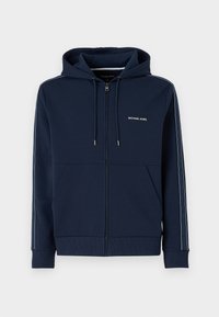LOGO TAPE HOOD - Športna jopa s kapuco na zadrgo - midnight