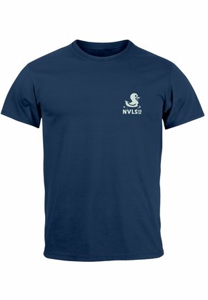 Neverless, QUITSCHE-ENTE MOTIV RÜCKEN SOMMER FASHION STREETSTYLE - T-Shirt print - navy