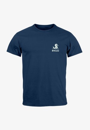 Neverless, QUITSCHE-ENTE MOTIV RÜCKEN SOMMER FASHION STREETSTYLE - T-Shirt print - navy