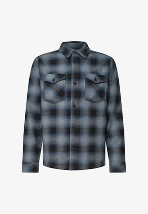 Street One MEN, CHECKED OVERSHIRT WITH CHEST POCKETS - Jas - storm blue