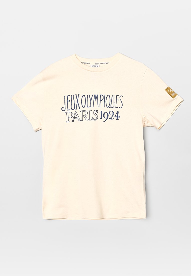 Lacoste T-shirt print zandkleur