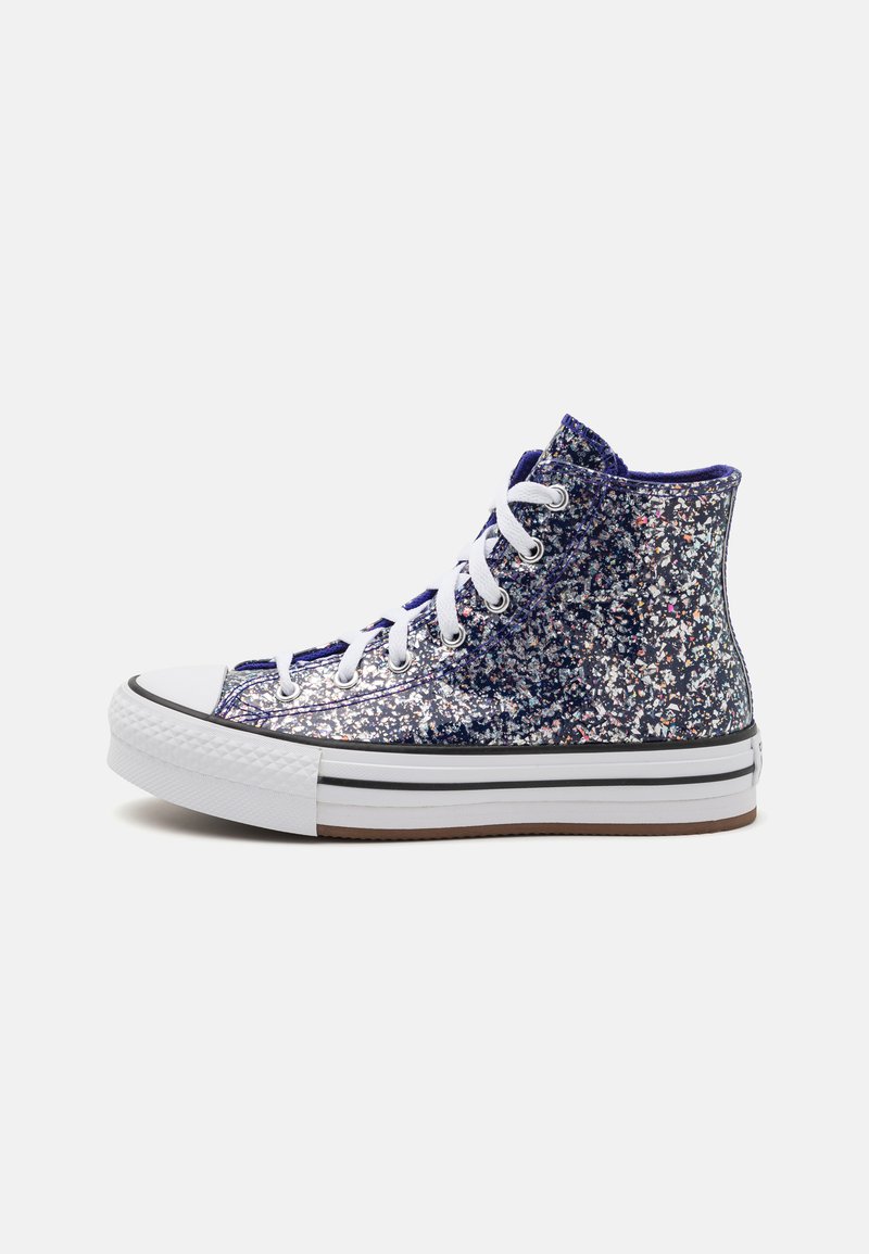 Converse CHUCK TAYLOR ALL STAR LIFT GLITTER UNISEX - Sneaker high - night indigo/white