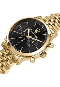Maserati EPOCA 42MM CHR BLACK DIAL BR YG - Klocka - schwarz- und goldfarben