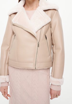 Veste en similicuir - beige