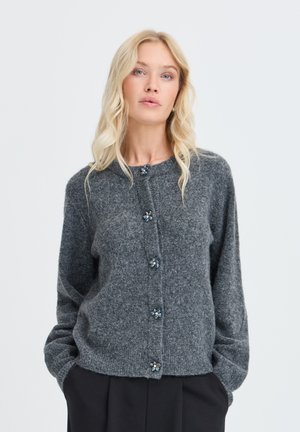 b.young, BYOMEA DECO - Gilet - dark grey melange