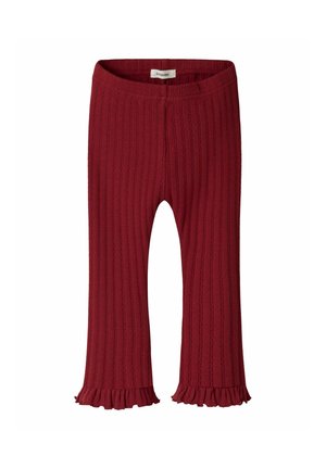 Leggings - red dahlia