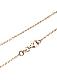 Roségoldkette mit strukturiertem Finish, ausgestattet mit einem Karabinerverschluss und runden Gliedern. Das Metall ist mit "925" für Sterlingsilber gekennzeichnet.