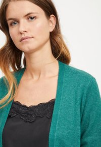 VILA VIRIL LONG CARDIGAN - Kofta - petrol