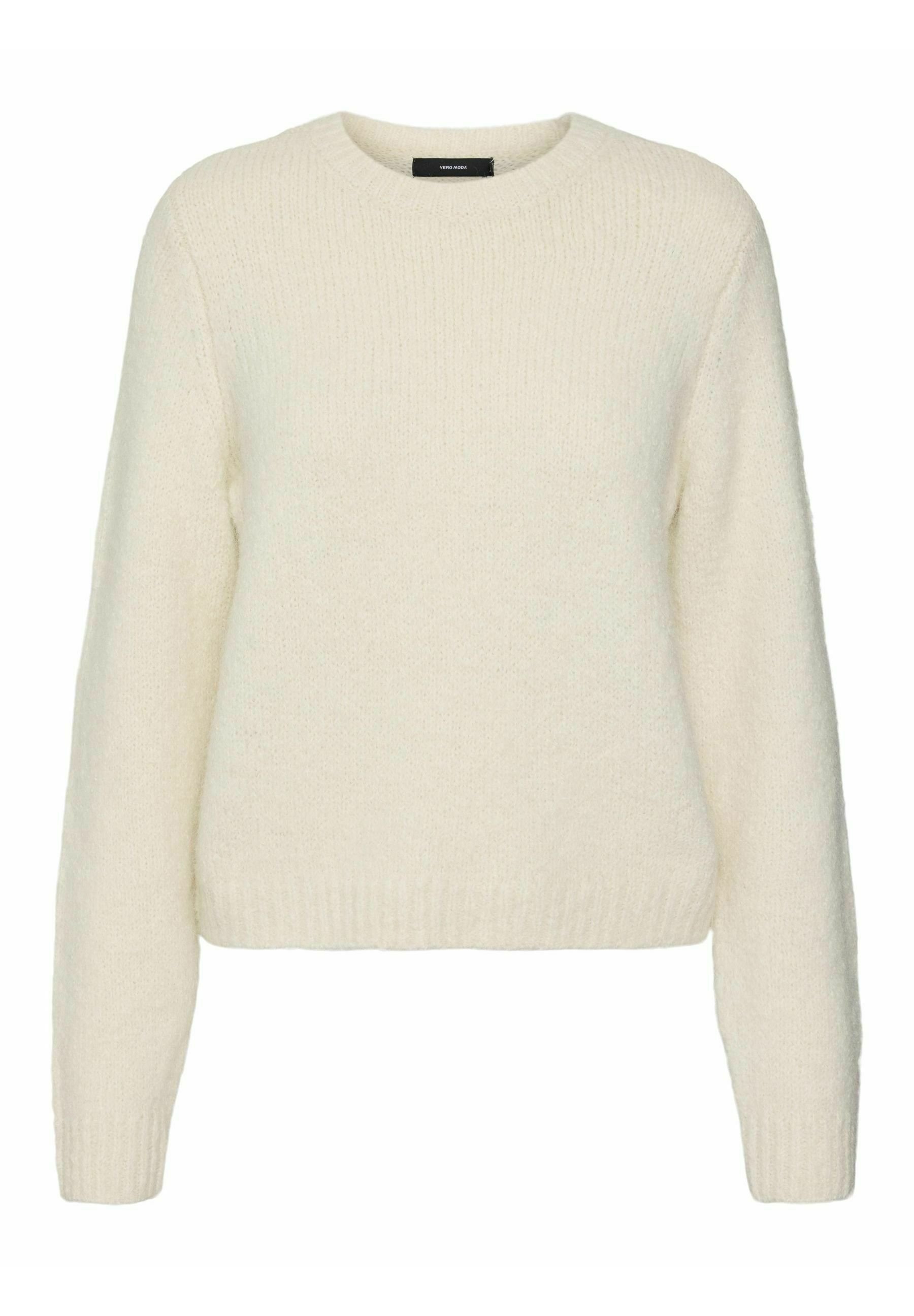 VERO MODA Damen Strickpullover VMNOVAH – Basic Rundhals-Pulli Mit Wollanteil & Stretch