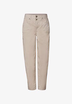Street One, HIGH WAIST BARREL LEG HOSE - Stoffhose - clay sand
