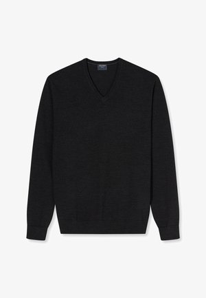 OLYMP, BASIC V-PULLOVER - Strickpullover - graphit