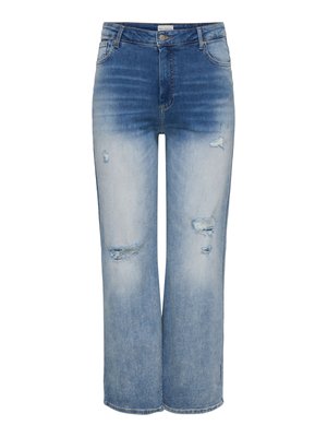 ONLY Carmakoma, WILLY HOHE TAILLE - Široke nogavice - medium blue denim